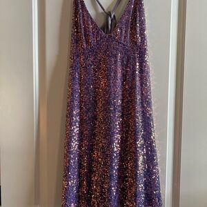 Free People Purple Sequin Dress